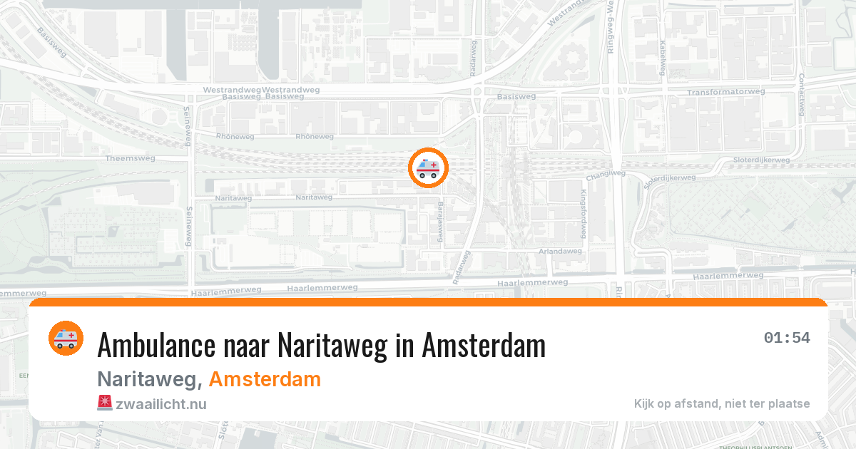 Ambulance naar Naritaweg in Amsterdam — 18 mei 2026