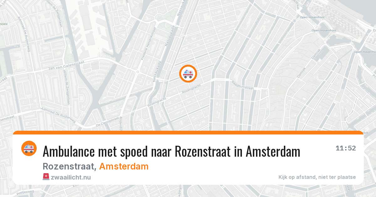 Ambulance met spoed naar Rozenstraat in Amsterdam — 10 mrt 2026