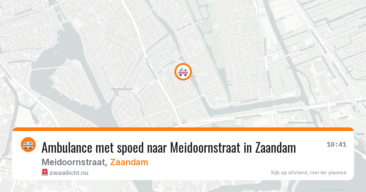 Ambulance met spoed naar Meidoornstraat in Zaandam — 18 jan 2026