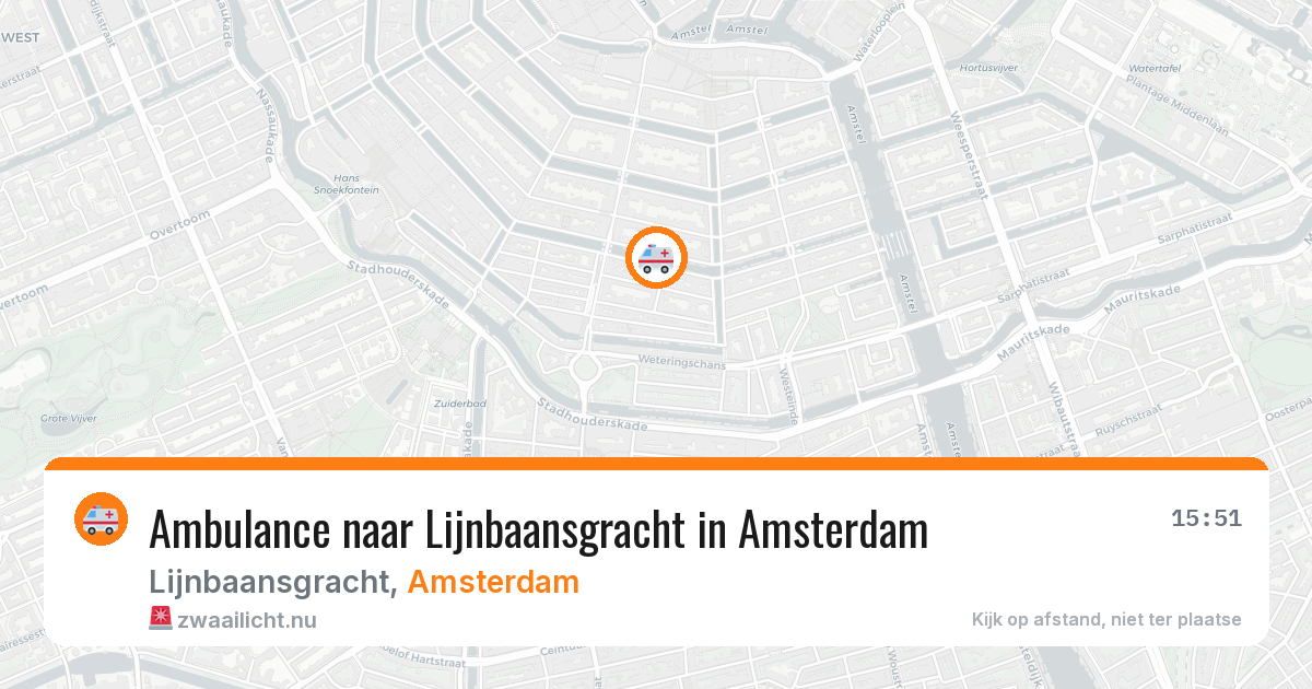 Ambulance naar Lijnbaansgracht in Amsterdam — 18 mei 2026