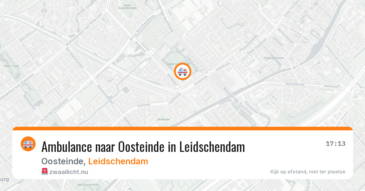 Ambulance naar Oosteinde in Leidschendam — 17 mrt 2026