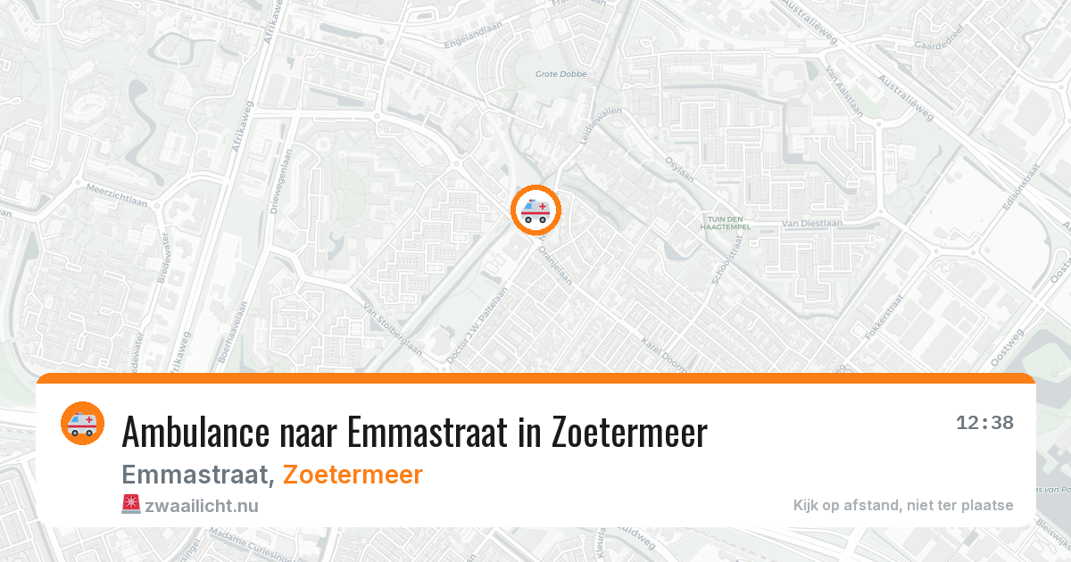 Ambulance naar Emmastraat in Zoetermeer — 18 mrt 2026
