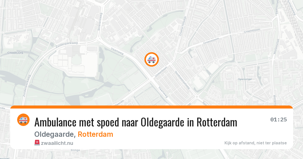 Ambulance met spoed naar Oldegaarde in Rotterdam — 21 mrt 2026