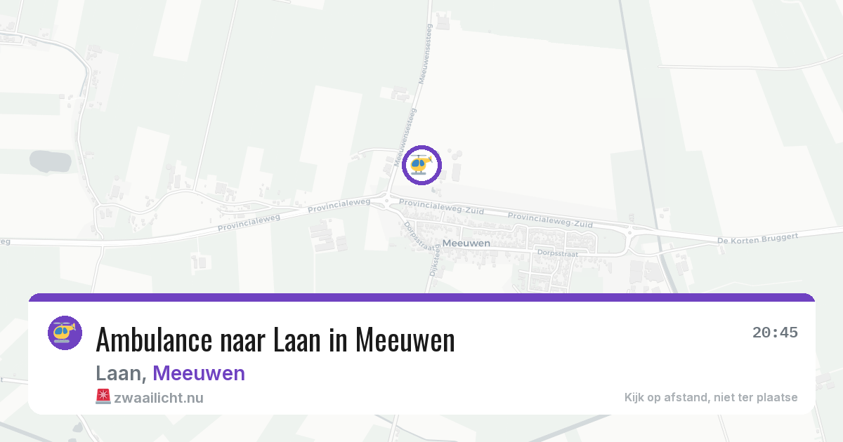 Ambulance naar Laan in Meeuwen — 25 jul 2026