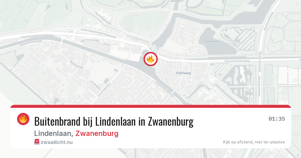 Buitenbrand bij Lindenlaan in Zwanenburg — 14 jul 2026