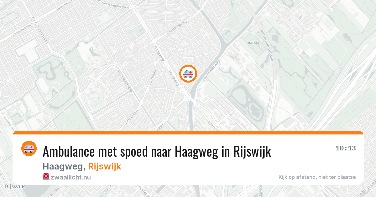 Ambulance met spoed naar Haagweg in Rijswijk — 16 jul 2026