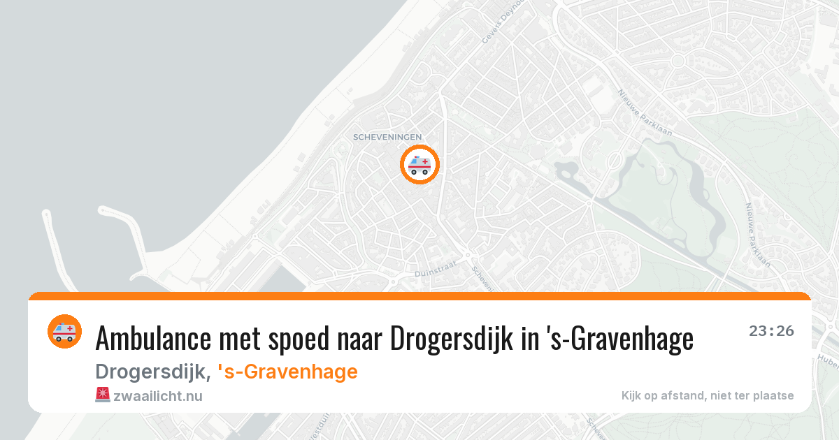 Ambulance met spoed naar Drogersdijk in 's-Gravenhage — 18 mei 2026