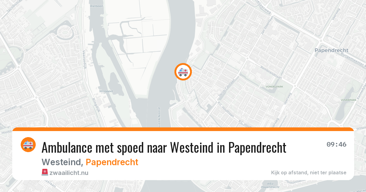 Ambulance met spoed naar Westeind in Papendrecht — 22 jul 2026