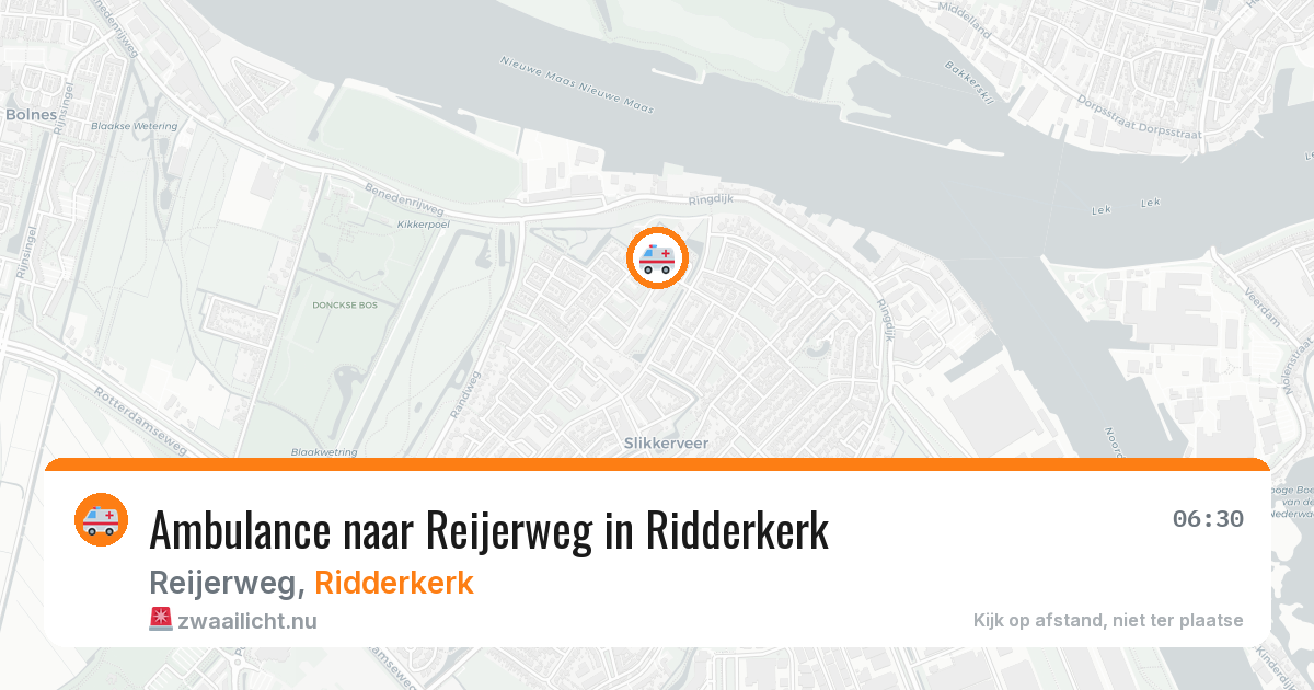 Ambulance naar Reijerweg in Ridderkerk — 1 jun 2026