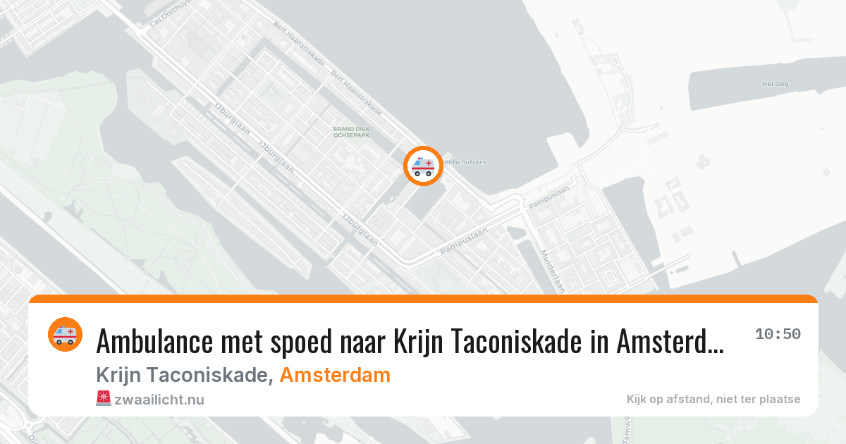 Ambulance met spoed naar Krijn Taconiskade in Amsterdam — 26 jul 2026