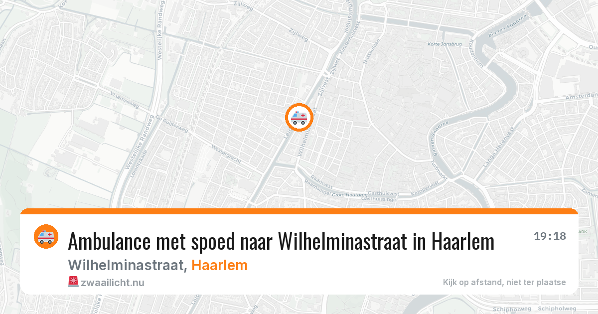 Ambulance met spoed naar Wilhelminastraat in Haarlem — 8 mei 2026