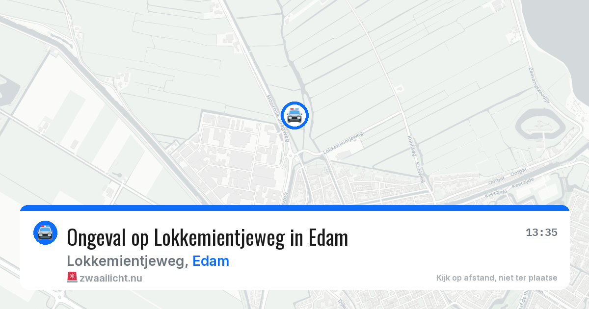 Ongeval op Lokkemientjeweg in Edam — 6 jun 2026
