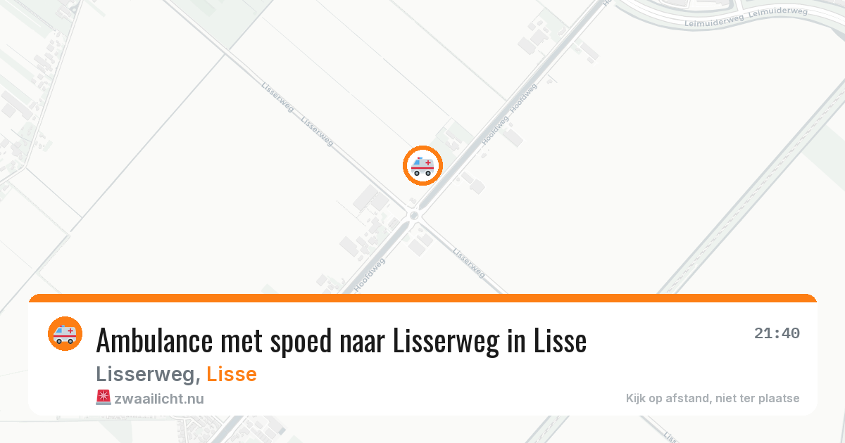 Ambulance met spoed naar Lisserweg in Lisse — 4 apr 2026