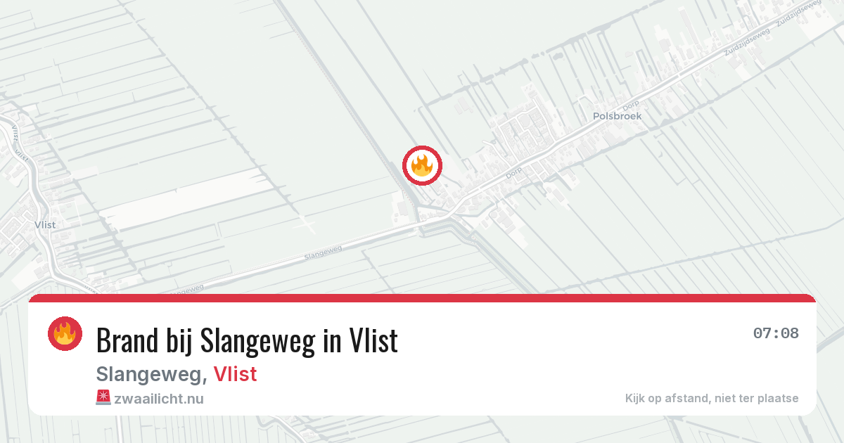 Brand bij Slangeweg in Vlist — 10 mrt 2026