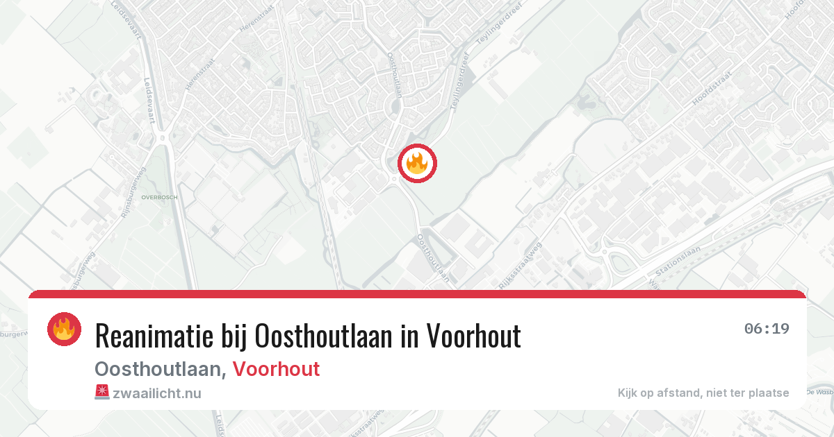 Reanimatie bij Oosthoutlaan in Voorhout — 12 mrt 2026