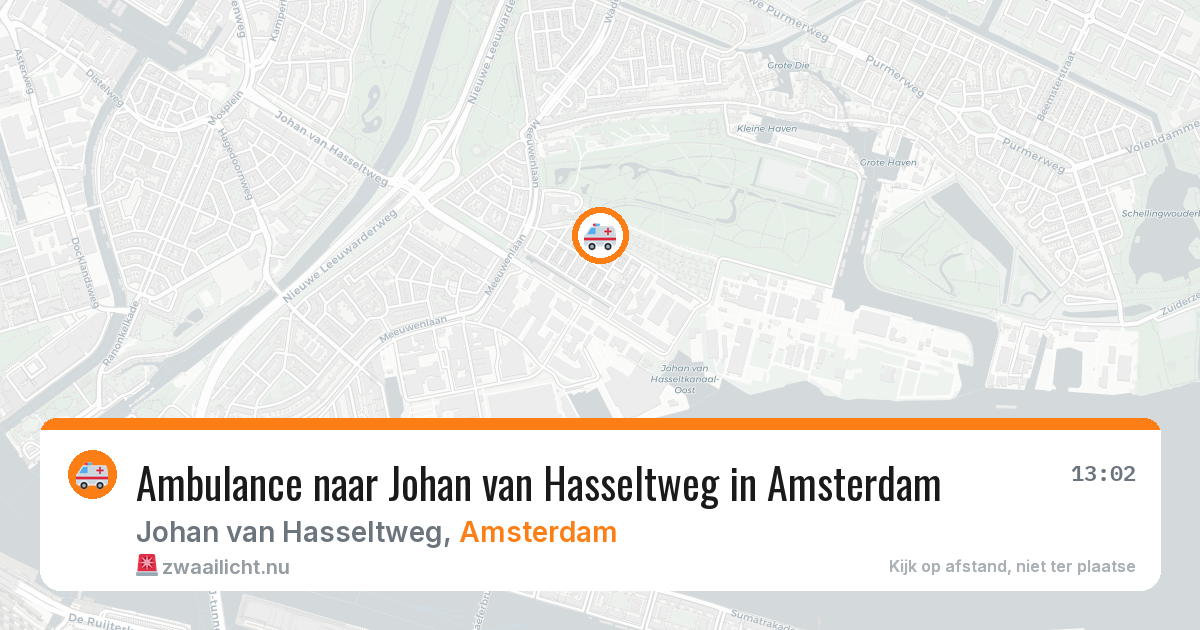 Ambulance naar Johan van Hasseltweg in Amsterdam — 16 mei 2026