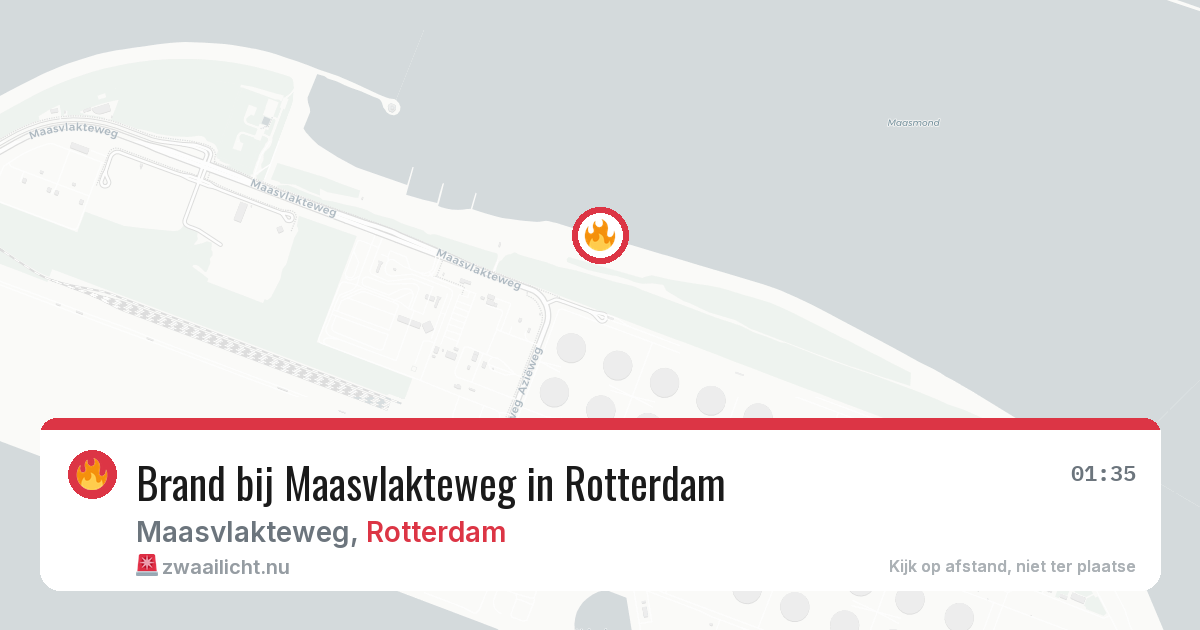 Brand bij Maasvlakteweg in Rotterdam — 25 mei 2026