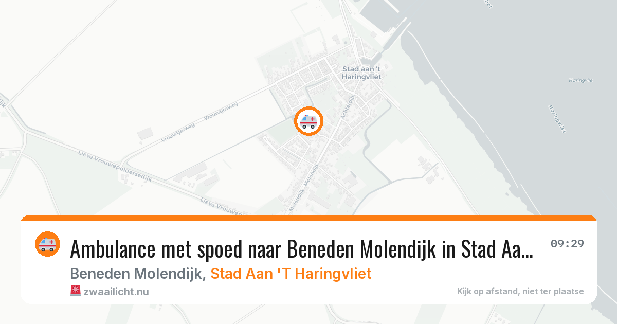 Ambulance met spoed naar Beneden Molendijk in Stad Aan 'T Haringvliet — 3 jun 2026