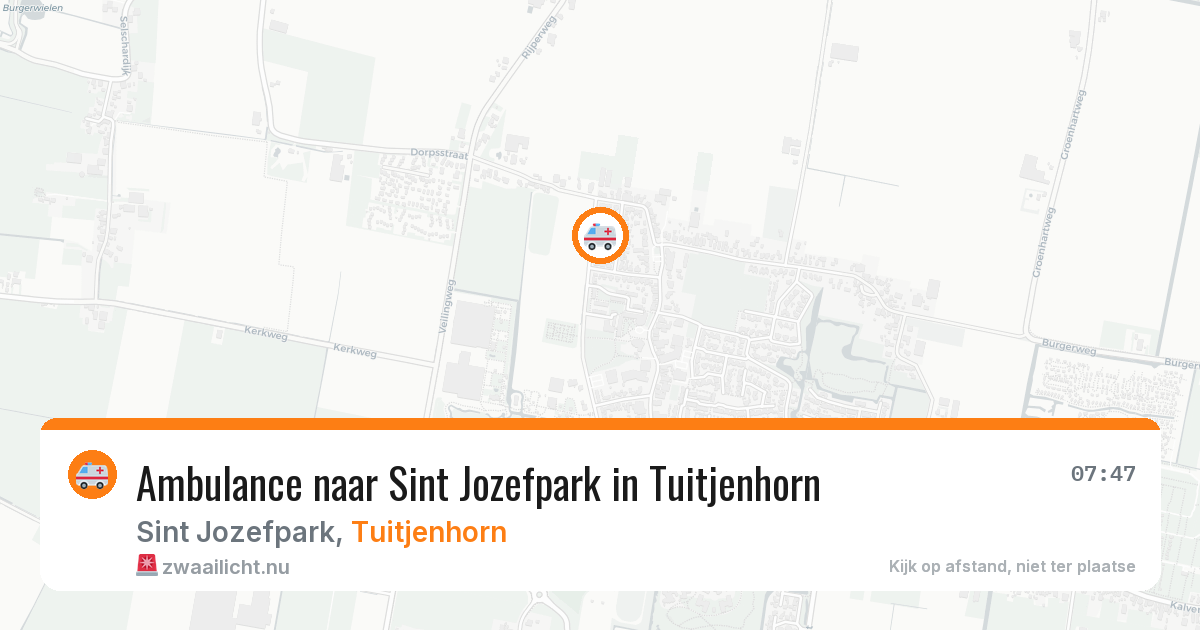 Ambulance naar Sint Jozefpark in Tuitjenhorn — 11 jul 2026