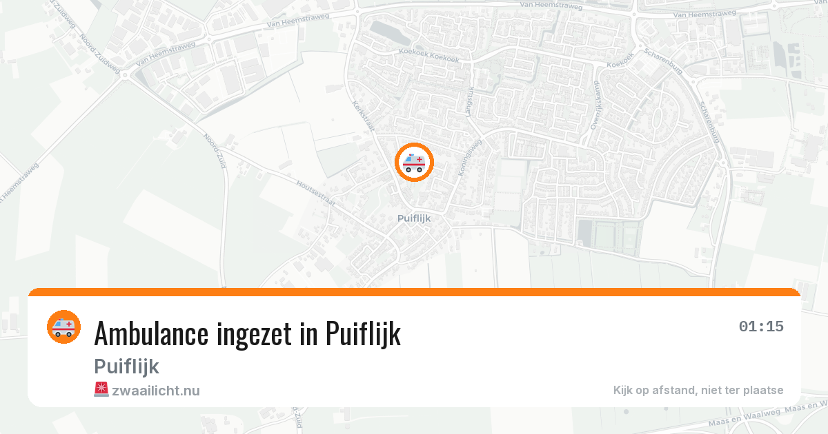 Ambulance ingezet in Puiflijk — 6 jun 2026