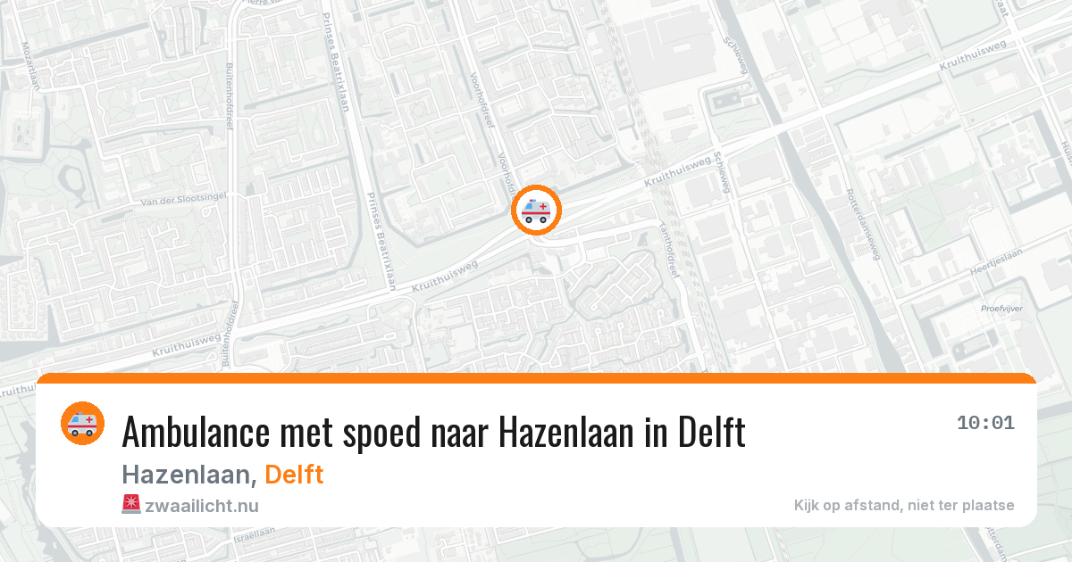 Ambulance met spoed naar Hazenlaan in Delft — 6 jun 2026