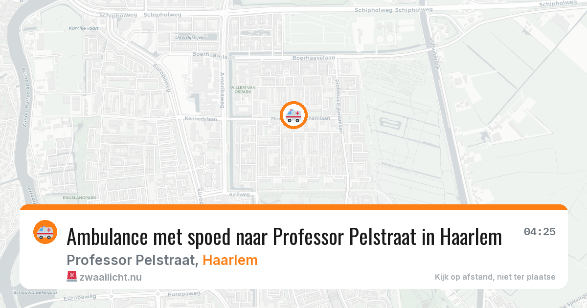 Ambulance met spoed naar Professor Pelstraat in Haarlem — 22 jul 2026