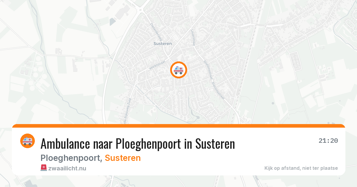 Ambulance naar Ploeghenpoort in Susteren — 16 mrt 2026