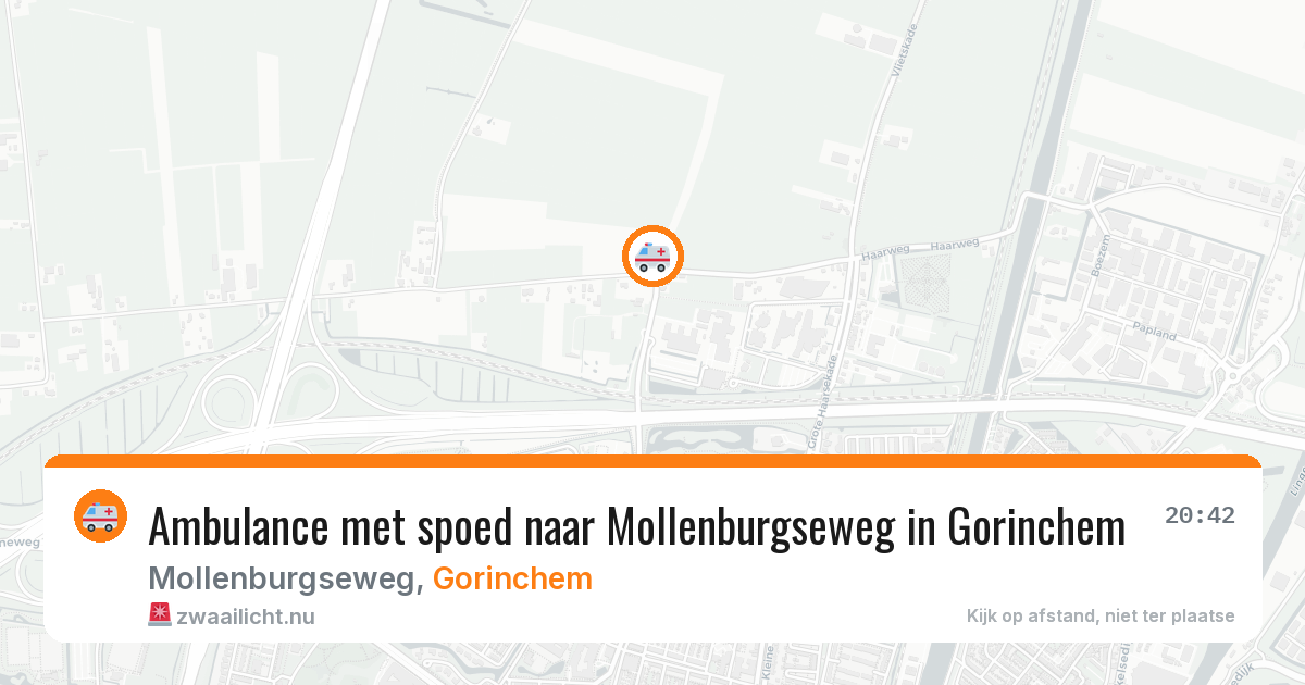 Ambulance met spoed naar Mollenburgseweg in Gorinchem — 21 apr 2026
