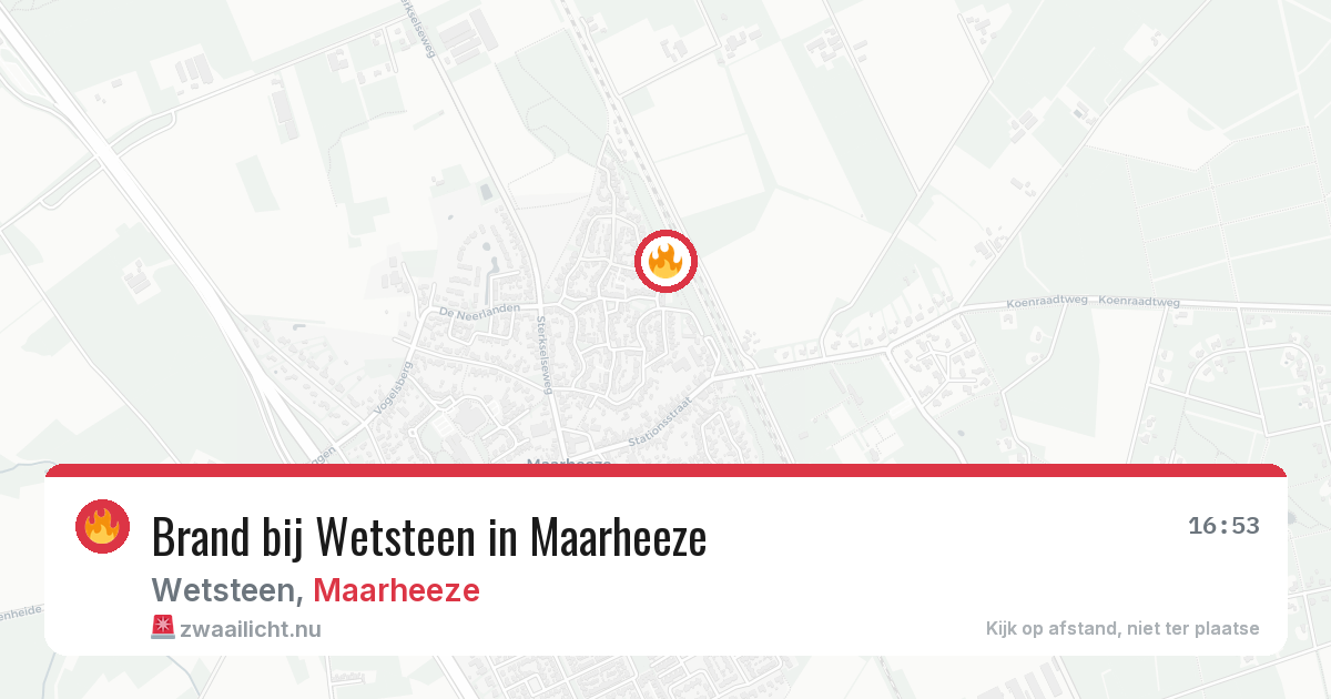 Brand bij Wetsteen in Maarheeze — 25 jul 2026