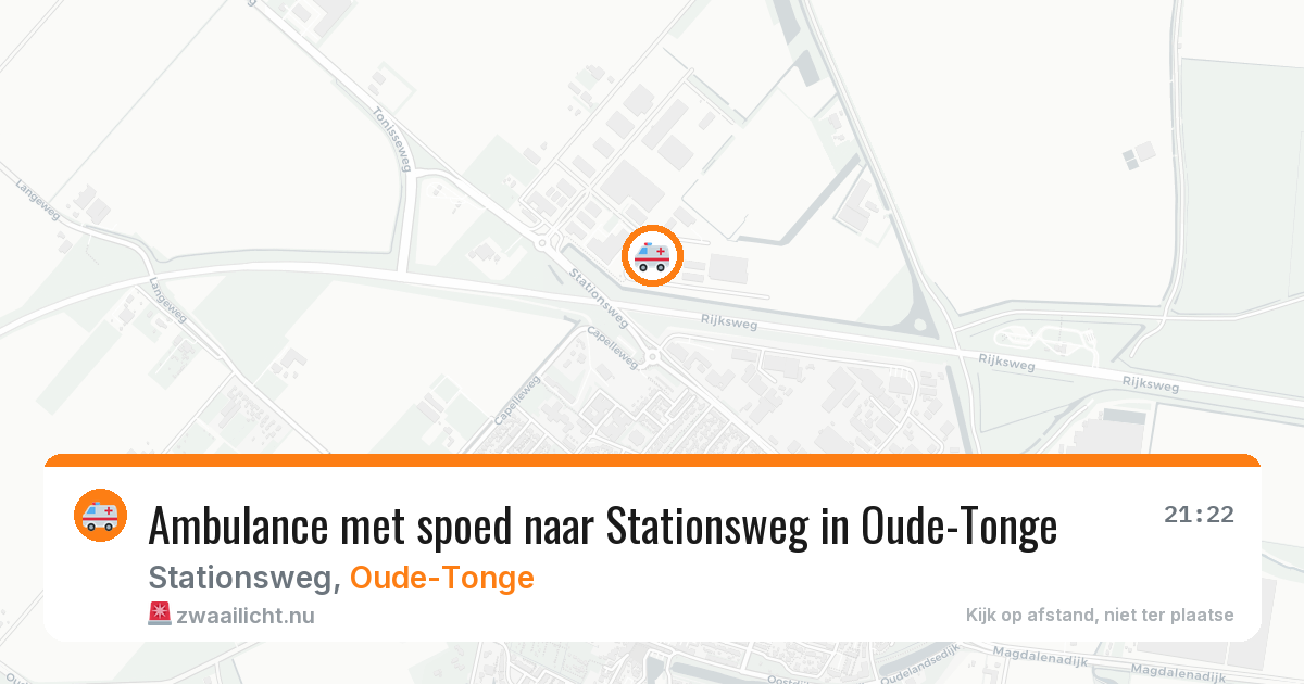 Ambulance met spoed naar Stationsweg in Oude-Tonge — 26 jul 2026