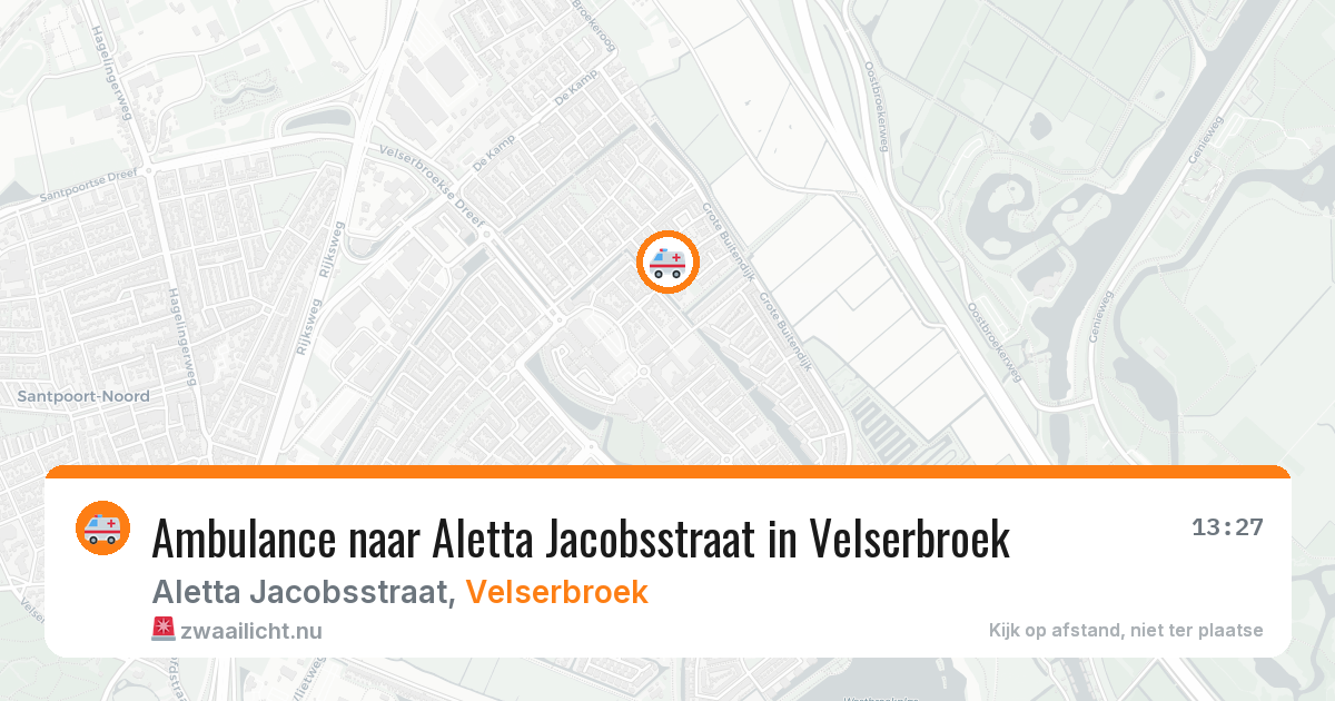 Ambulance naar Aletta Jacobsstraat in Velserbroek — 7 apr 2026