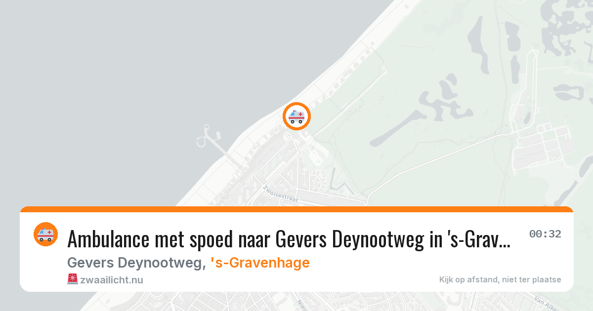 Ambulance met spoed naar Gevers Deynootweg in 's-Gravenhage — 4 jun 2026