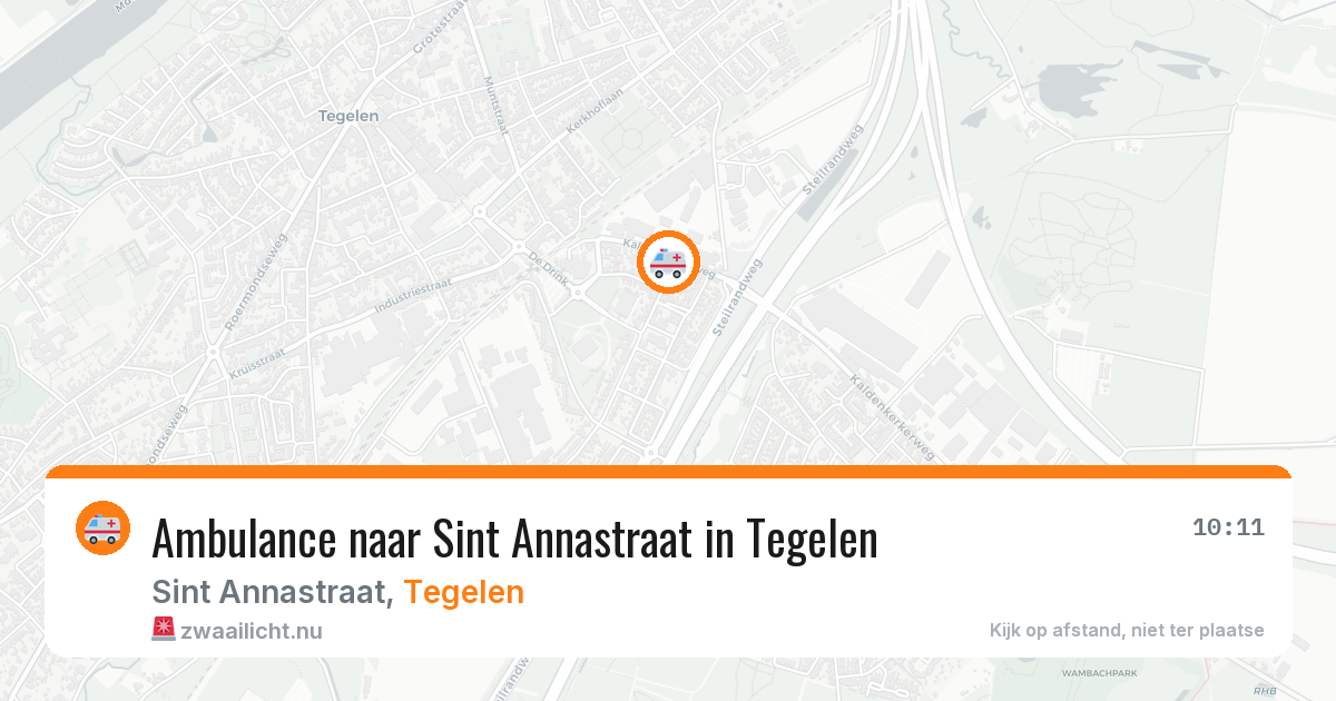 Ambulance naar Sint Annastraat in Tegelen — 22 jul 2026