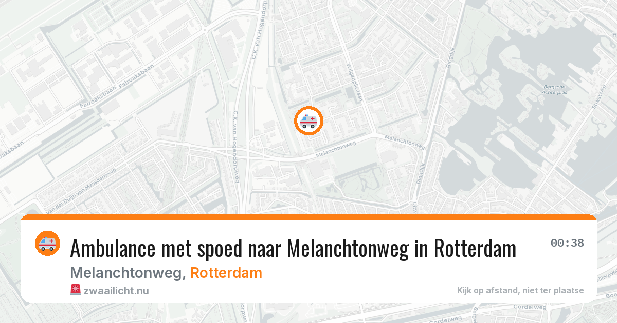 Ambulance met spoed naar Melanchtonweg in Rotterdam — 10 jul 2026