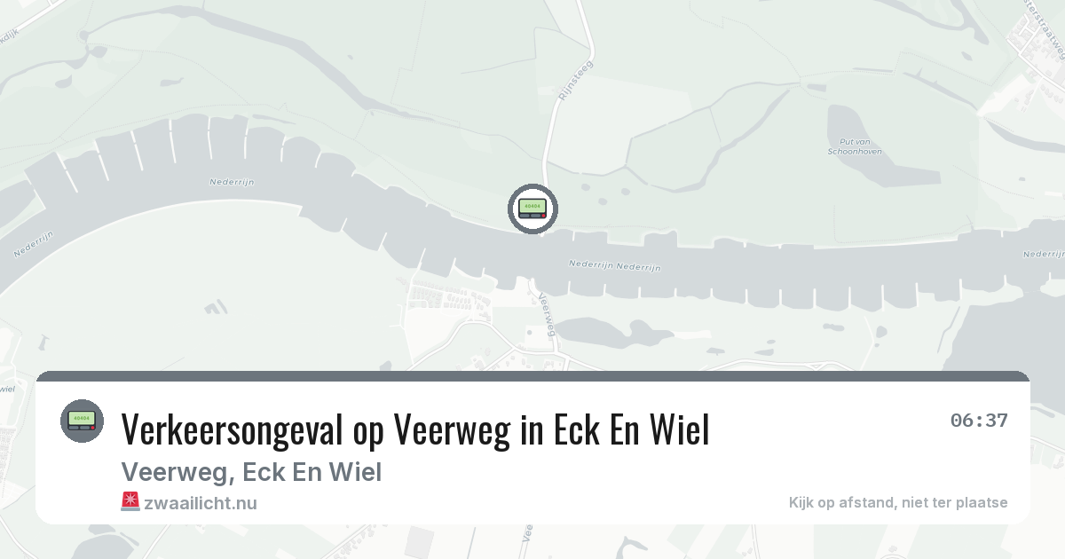 Verkeersongeval op Veerweg in Eck En Wiel — 18 feb 2026