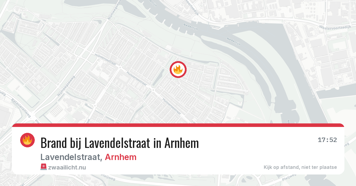 Brand bij Lavendelstraat in Arnhem — 7 apr 2026