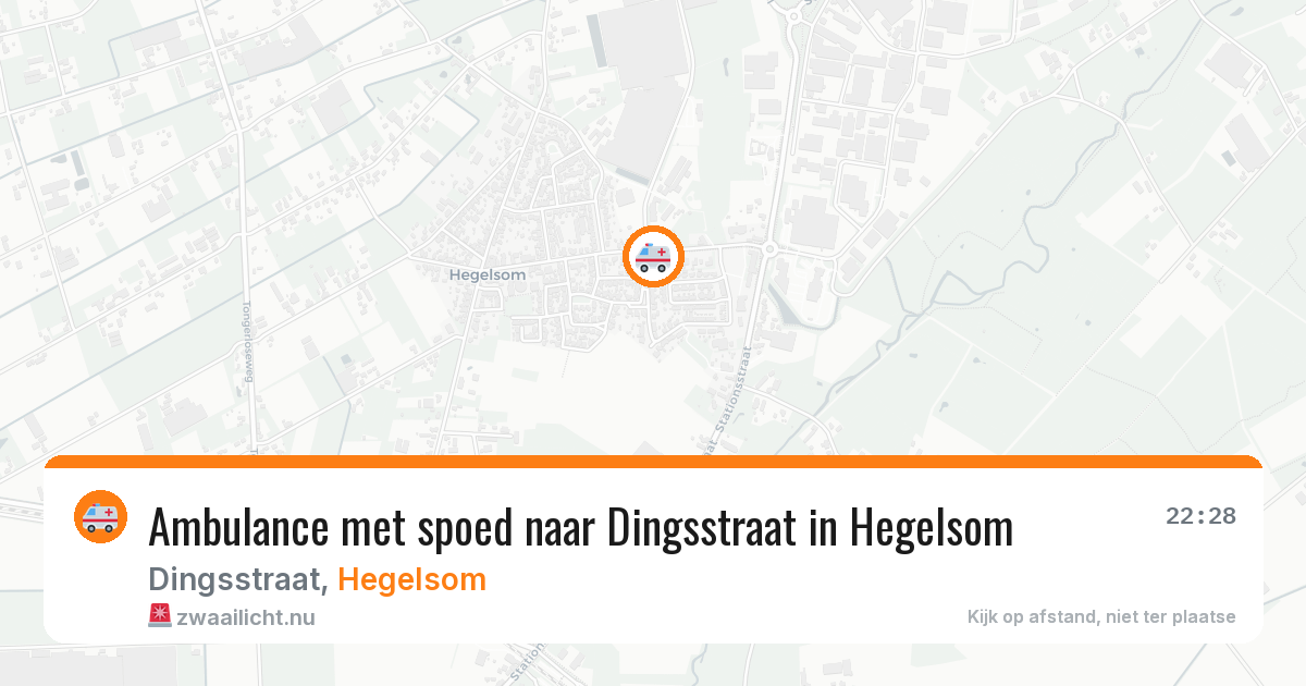 Ambulance met spoed naar Dingsstraat in Hegelsom — 17 jun 2026