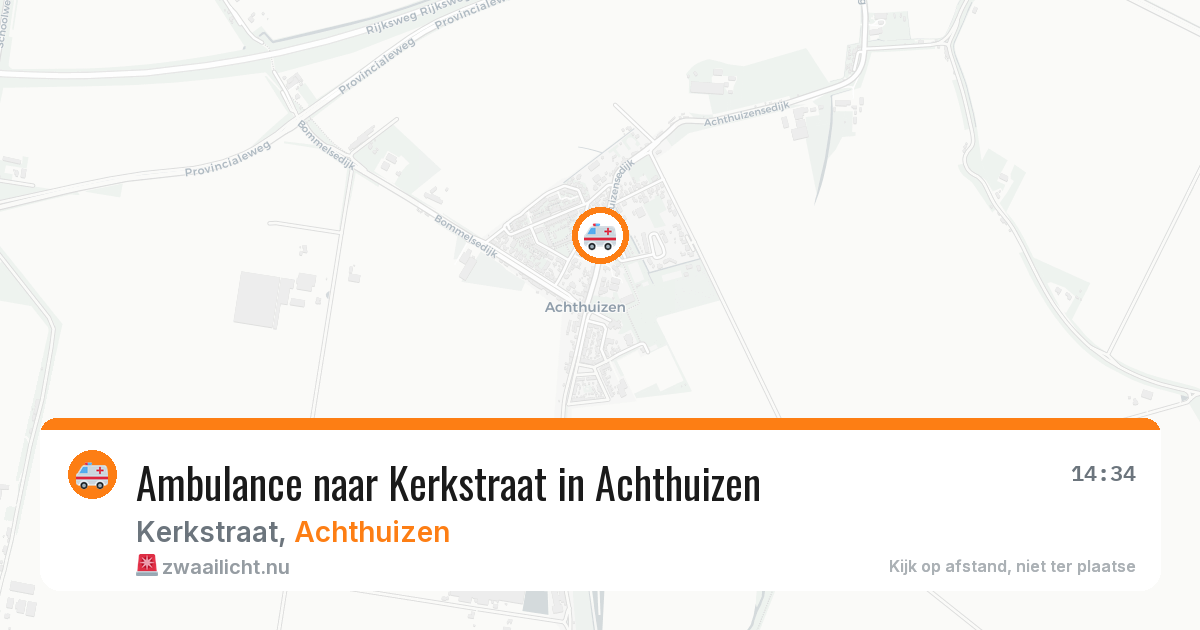 Ambulance naar Kerkstraat in Achthuizen — 6 mrt 2026