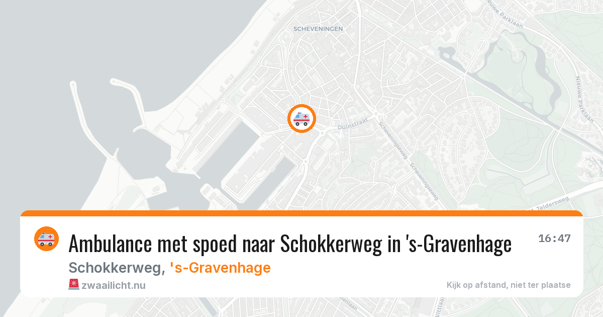 Ambulance met spoed naar Schokkerweg in 's-Gravenhage — 19 mei 2026