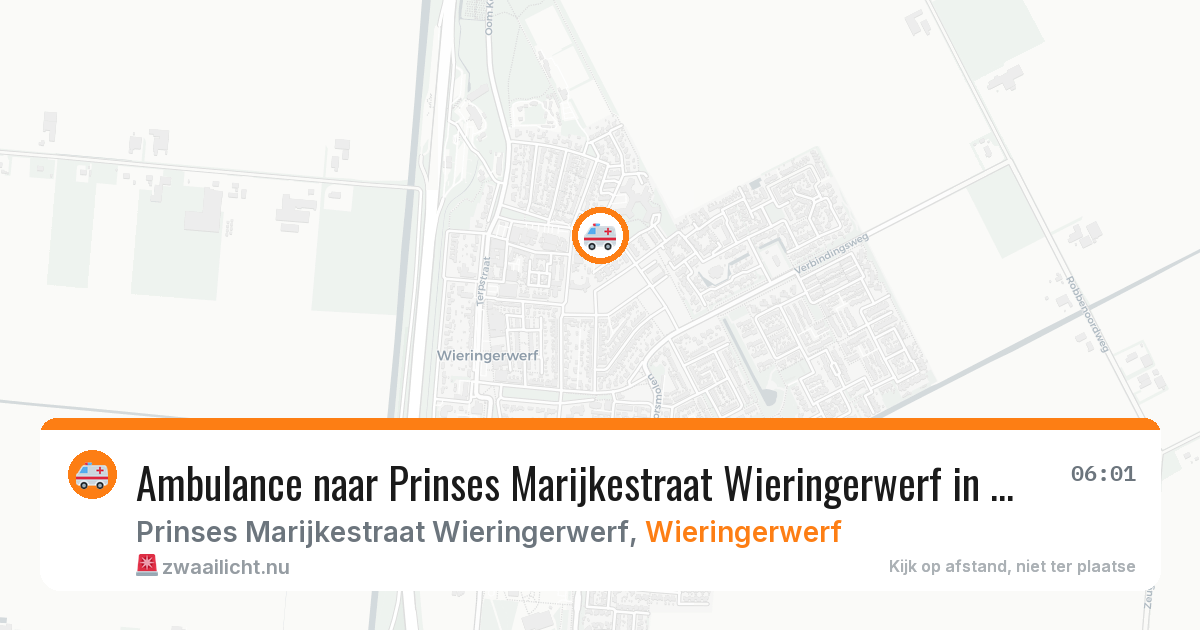 Ambulance naar Prinses Marijkestraat Wieringerwerf in Wieringerwerf — 20 mei 2026