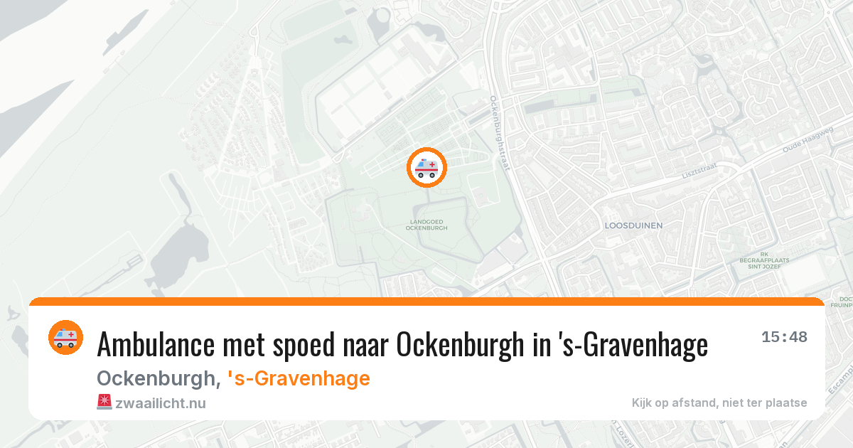 Ambulance met spoed naar Ockenburgh in 's-Gravenhage — 14 jul 2026