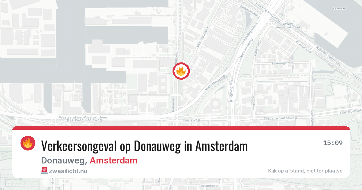 Verkeersongeval op Donauweg in Amsterdam — 5 jun 2026
