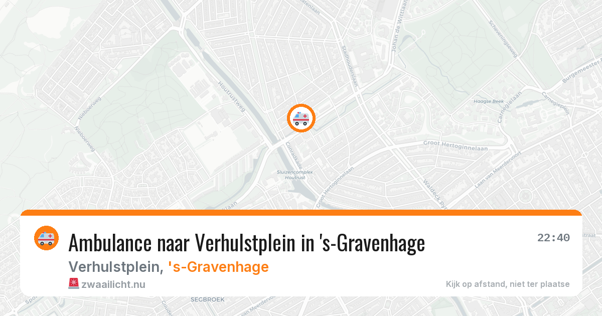 Ambulance naar Verhulstplein in 's-Gravenhage — 27 mrt 2026