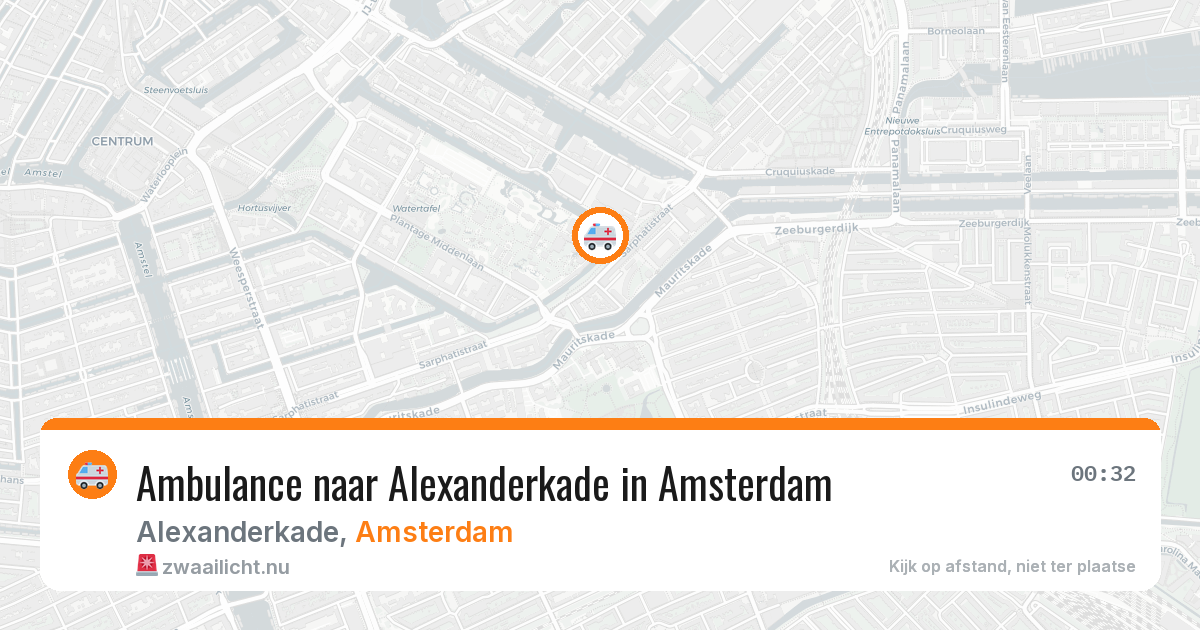 Ambulance naar Alexanderkade in Amsterdam — 18 mei 2026