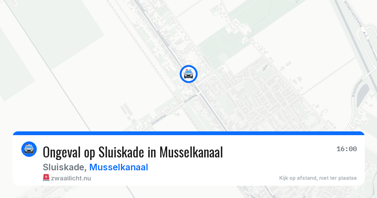 Ongeval op Sluiskade in Musselkanaal — 15 mei 2026