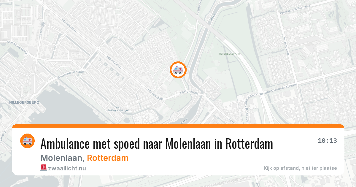 Ambulance met spoed naar Molenlaan in Rotterdam — 23 mei 2026