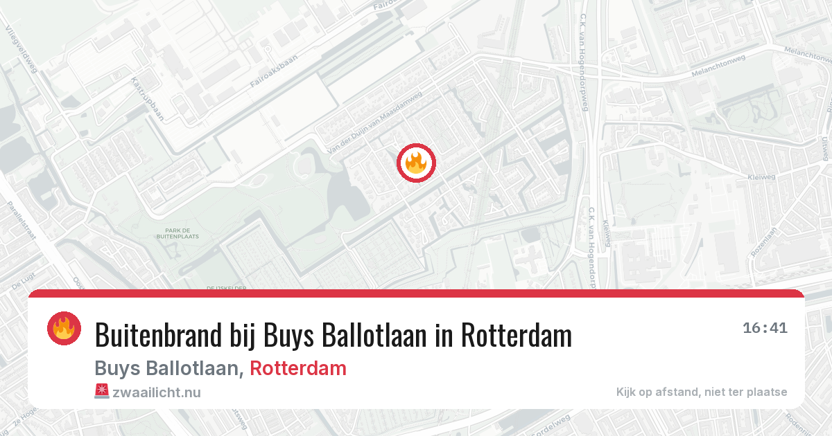 Buitenbrand bij Buys Ballotlaan in Rotterdam — 23 jul 2026