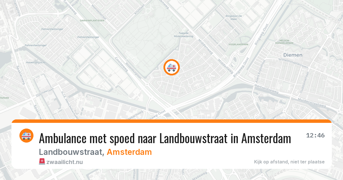 Ambulance met spoed naar Landbouwstraat in Amsterdam — 30 mei 2026