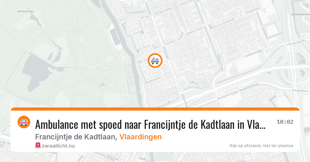 Ambulance met spoed naar Francijntje de Kadtlaan in Vlaardingen — 13 mei 2026