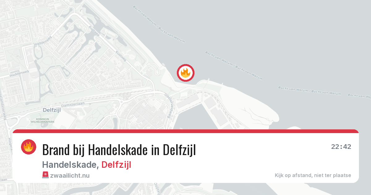Brand bij Handelskade in Delfzijl — 14 jul 2026